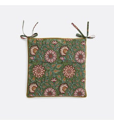 Galette de chaise en coton imprimé block-print La Redoute Interieurs