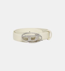 Ceinture en cuir véritable Oval D avec strass Diesel Kids