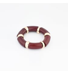 Bracelet tube bordeaux et doré Balaboosté