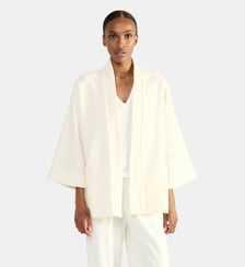 Poncho col kimono en polaire, Silence Laurence Tavernier