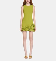Robe courte en maille à fleurs Sandro