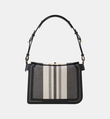 Sac Compagnon 20 En Toile Rayée Lanvin