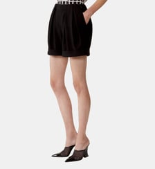 Short Plissé En Crêpe Lanvin