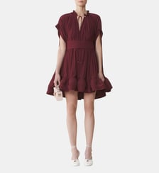 Robe Courte En Charmeuse Lanvin