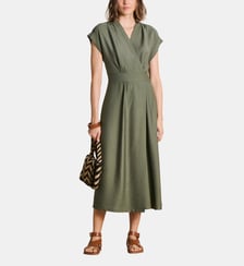 Robe longue cintrée à cache-cœur La Fée Maraboutée