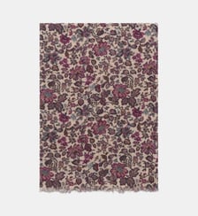 Echarpe à fleurs en laine et soie - STESSY Pablo