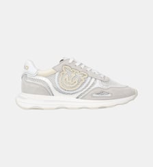 Sneakers en mesh et daim avec logo love birds Pinko