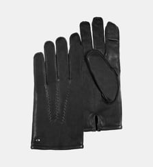 Gants tactiles, en cuir de chèvre, doublé imitation micro-fourrure Isotoner