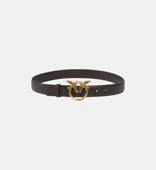 Ceinture love birds en cuir 3cm Pinko