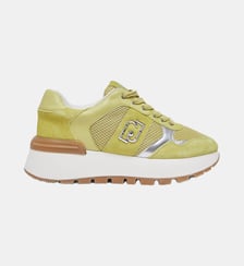 Sneakers à plateforme en daim et maille filet Liu Jo