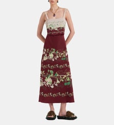 Robe Slip-Around Woodland Placée Bordeaux La DoubleJ
