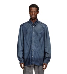 Chemise en denim Prince de Galles fluide Diesel