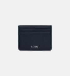 Porte-cartes en cuir grainé Sandro