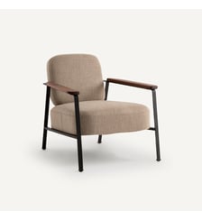 Fauteuil métal acier et tissu viscose, lin AM.PM