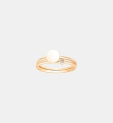 Petite bague États d'Âme en Plaqué Or avec diamant blanc La Garçonne Diamant