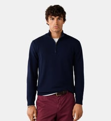 Pull À Demi-Zip En Laine-Cachemire Hackett London