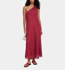 Robe longue à encolure asymétrique Adolfo Dominguez