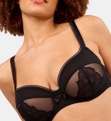 Soutien-gorge corbeille Intuition noir grande taille Maison Lejaby