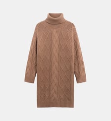 Robe à torsades et col roulé en laine - CALIOPE Gerard Darel