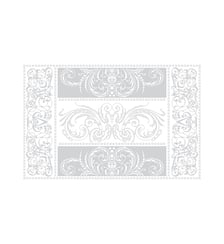 Set pur coton bio antitache motif jacquard blanc Alexandrine neige Garnier Thiebaut