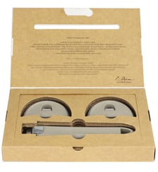 Set de poignée et 2 anses amovibles en bakélite colorée, Taupe Cristel