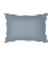 Taie D'oreiller Pure White Percale Lavée Pink  Finition Black Drouault