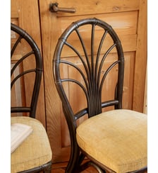 Paire de chaises en bois et tissu Claude N°1753 - Produit chiné Debongout