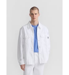 surchemise en chevron de coton blanc Agnès b.