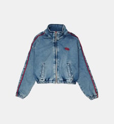 Veste en denim avec logo brodé Diesel Kids