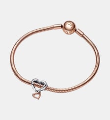 Charm Cœur Infini Ajouré Bicolore Pandora