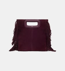 Sac M en cuir suède Maje