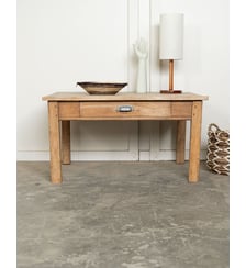 Table basse de campagne en bois Léonie N°1169- Produit chiné Debongout