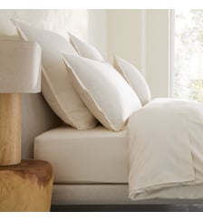 Taie d'oreiller en satin de coton lavé 200 fils AM.PM
