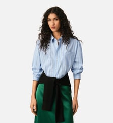 Chemise courte manches longues en coton AMI Paris
