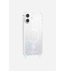 Coque de téléphone magsafe paillettes argent avec anneaux pour iPhone 16 La Coque Française