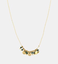 Collier chaîne avec pampilles et perles en acier inoxydable Balaboosté