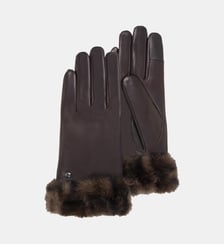 Gants tactiles en cuir d'agneau pleine fleur - doublés chaud Isotoner
