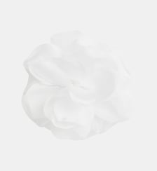 barrette fleur Karine en soie blanc Agnès b.