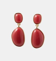 Boucles d'oreilles pendantes bordeaux Balaboosté