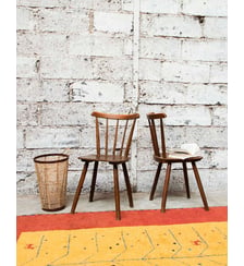 Paire de chaises en bois Alma N°731- Produit chiné Debongout
