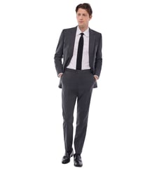 Costume ajusté en laine à micro-dessin Fursac