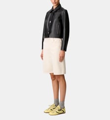 Veste courte cuir noir Claudie Pierlot