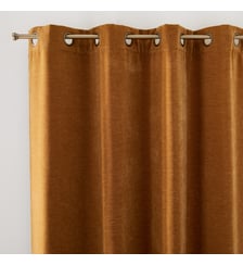 Rideau chenille aspect velours oeillets La Redoute Interieurs