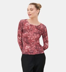 T-shirt tmeryl - Motif floral - Polyester recycle Caroll