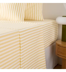 Drap plat en coton, rayures en tissé-teint La Redoute Interieurs