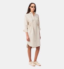 Robe chemise oversize lin mélangé Lacoste