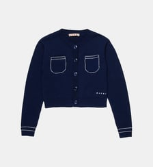 Cardigan en maille avec logo Marni