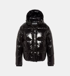 Blouson shiny à capuche enfant Schott