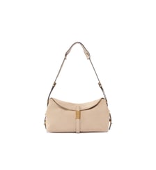 Sac porté épaule moyen saddle bag baguette en daim Pinko