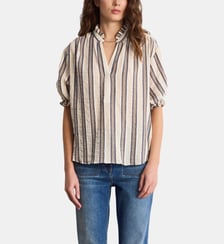 Blouse à rayures et volants - CAYLA Pablo